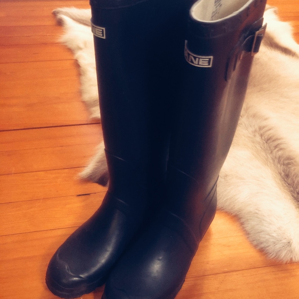 Cane Navy Rubber Boots